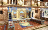 Španělsko - Španělsko - Andalusie -  Sevilla, Plaza de Espaňa, kóje věnovaná regionu Segovia s krásnými keramickými dlaždicemi, vznikla pro iberoamerickou výstavu ve městě 1929