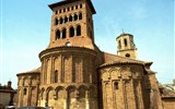 Pobytové zájezdy - Španělsko - Španělsko, Svatojakubská cesta, Sahagún, cihlový mudejárský kostel San Tirzo, raně románský, prototyp mudejárských kostelů v celém Špabnělsku